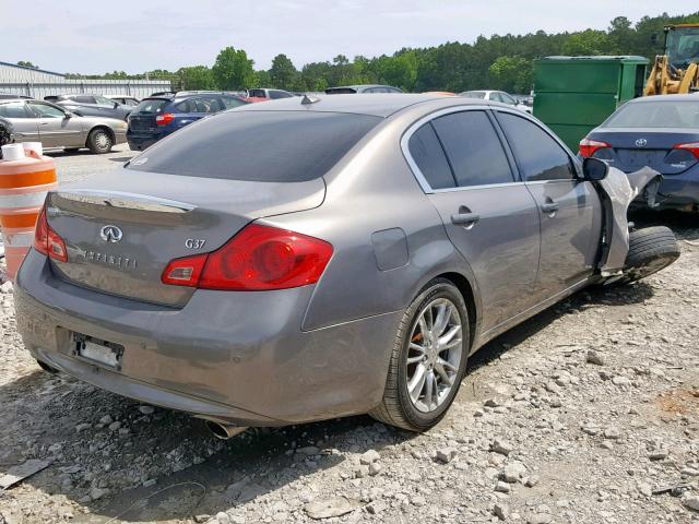 JN1CV6APXBM503580 - 2011 INFINITI G37 BASE GRAY photo 4