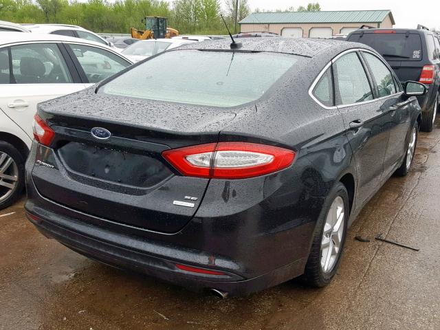 3FA6P0HR9DR167994 - 2013 FORD FUSION SE BLACK photo 4