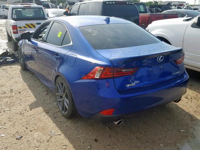 JTHBA1D20G5023104 - 2016 LEXUS IS 200T BLUE photo 3