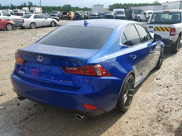 JTHBA1D20G5023104 - 2016 LEXUS IS 200T BLUE photo 4