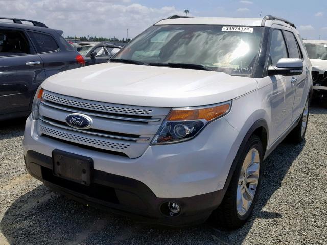 1FM5K8F80DGC86498 - 2013 FORD EXPLORER L WHITE photo 2