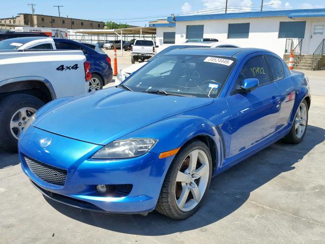 JM1FE173X40131587 - 2004 MAZDA RX8 BLUE photo 2