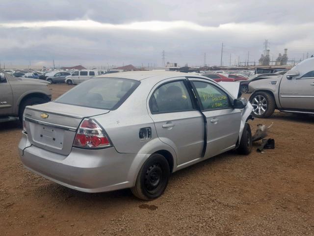 KL1TD5DE9BB121967 - 2011 CHEVROLET AVEO LS SILVER photo 4