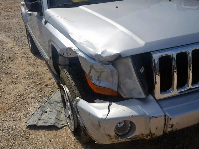 1J4RH4GK3AC157577 - 2010 JEEP COMMANDER SILVER photo 9