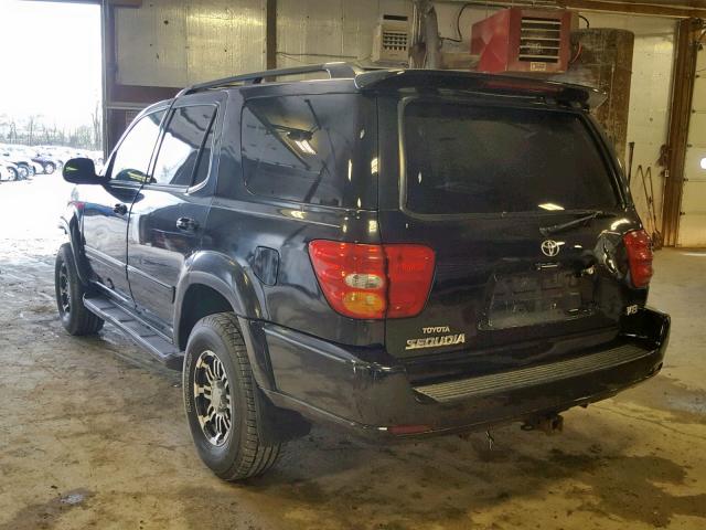 5TDZT38AX1S028805 - 2001 TOYOTA SEQUOIA LI BLACK photo 3