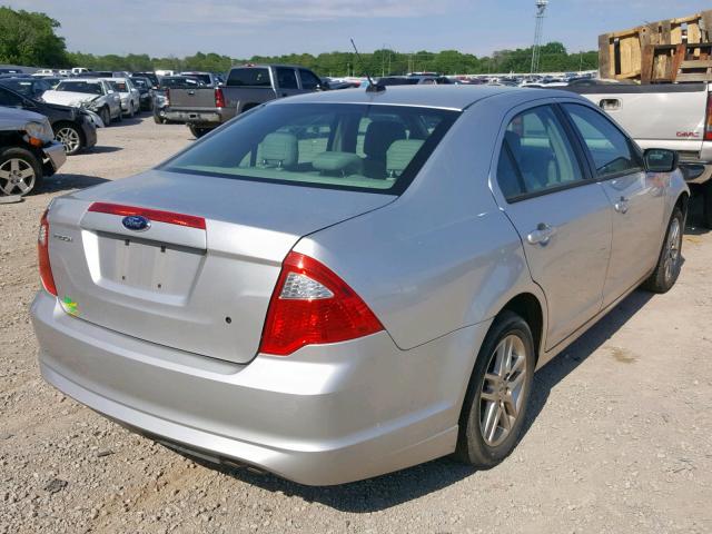 3FAHP0GA1CR419210 - 2012 FORD FUSION S SILVER photo 4