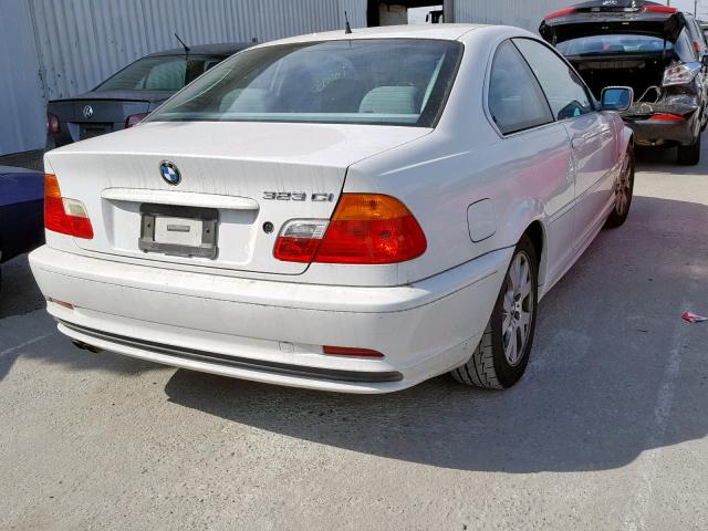 WBABM3349YJN87086 - 2000 BMW 323 CI WHITE photo 4