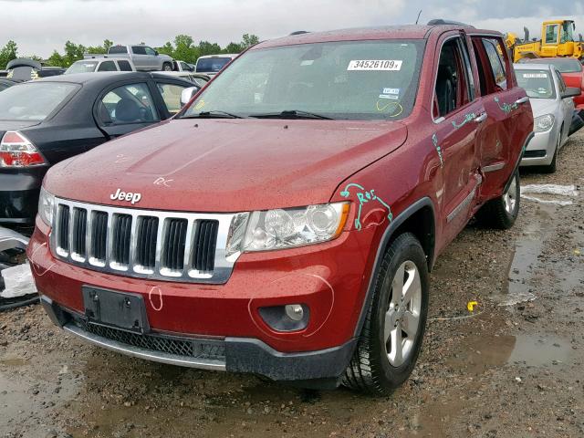 1C4RJEBG0DC642492 - 2013 JEEP GRAND CHER BURGUNDY photo 2