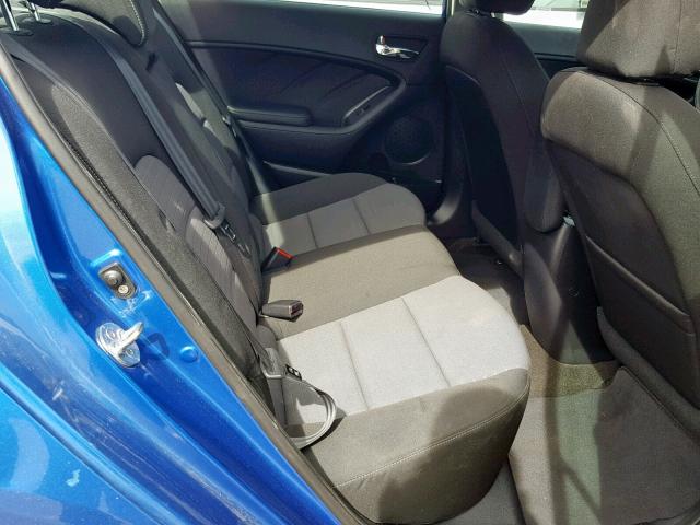 KNAFX4A86F5337475 - 2015 KIA FORTE EX BLUE photo 6