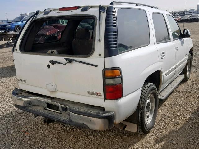 1GKEK13T16R149733 - 2006 GMC YUKON WHITE photo 4