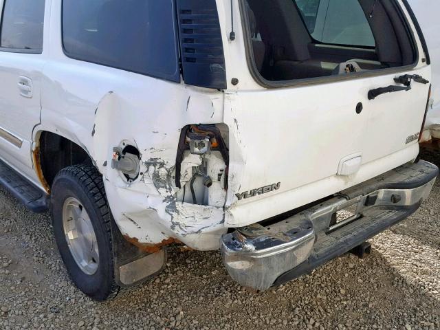 1GKEK13T16R149733 - 2006 GMC YUKON WHITE photo 9