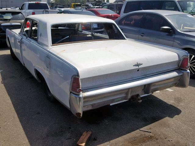 5Y82N423786 - 1965 LINCOLN CONTINENTL WHITE photo 3