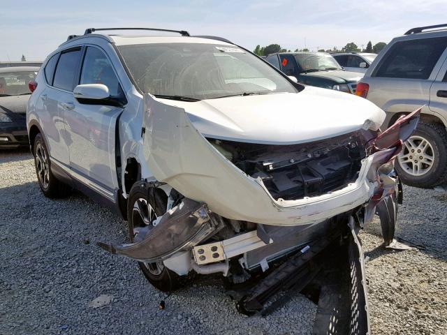 2HKRW2H90HH645346 - 2017 HONDA CR-V TOURI WHITE photo 1