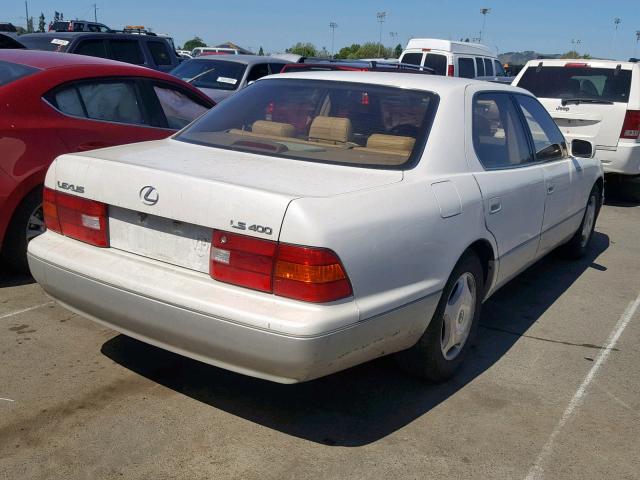 JT8BH28F7W0117524 - 1998 LEXUS LS 400 WHITE photo 4