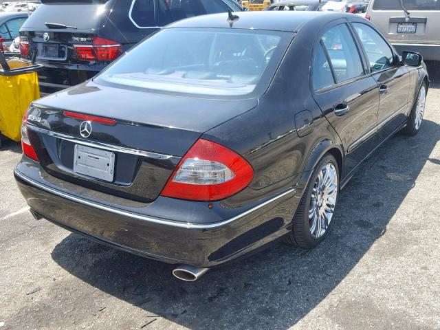 WDBUF56X77B069508 - 2007 MERCEDES-BENZ E350 BLACK photo 4