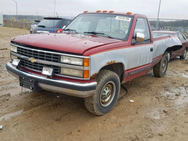 1GCGC24K6LE211823 - 1990 CHEVROLET GMT-400 C2 RED photo 2