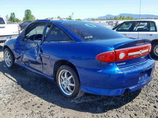 1G1JH12F237334653 - 2003 CHEVROLET CAVALIER L BLUE photo 3