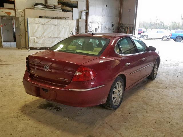 2G4WD582X81179774 - 2008 BUICK LACROSSE C MAROON photo 4