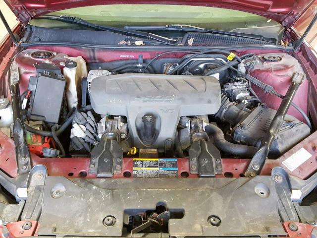 2G4WD582X81179774 - 2008 BUICK LACROSSE C MAROON photo 7