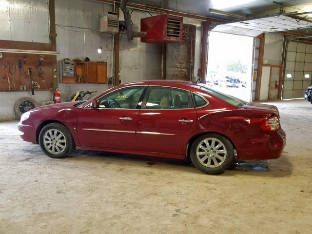 2G4WD582X81179774 - 2008 BUICK LACROSSE C MAROON photo 9