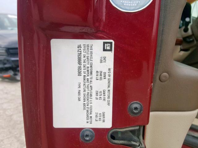 1G1ZT63866F165360 - 2006 CHEVROLET MALIBU MAX 红色 照片 10