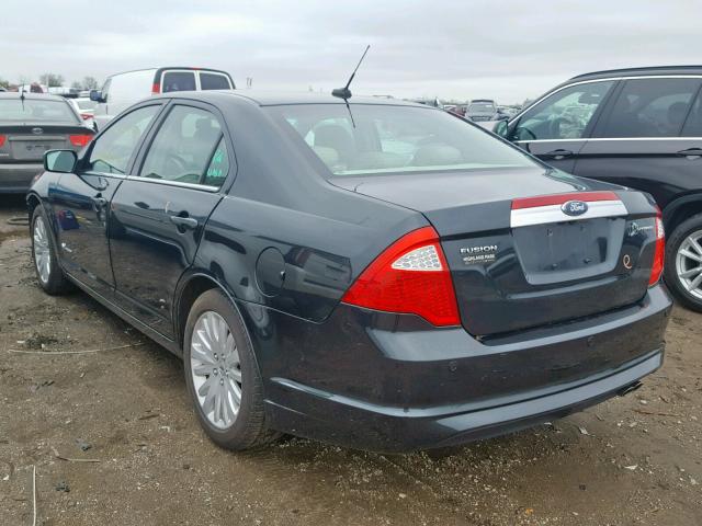 3FADP0L34AR304782 - 2010 FORD FUSION HYB BLACK photo 3