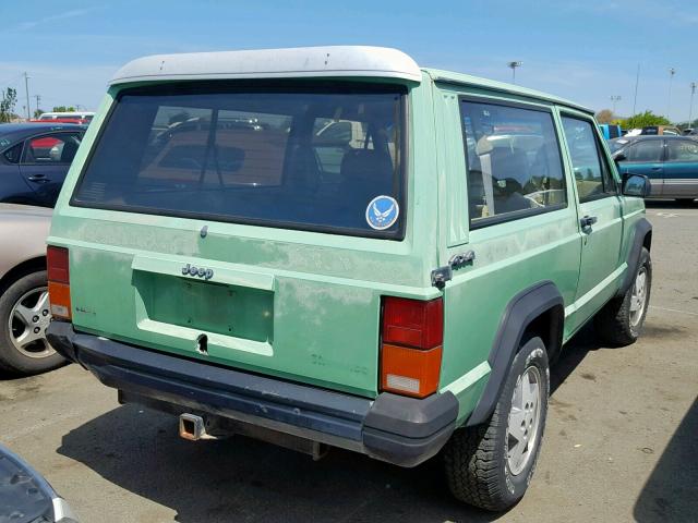 1J4FJ27L1LL236821 - 1990 JEEP CHEROKEE GREEN photo 4