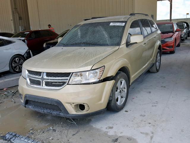 3D4PH1FGXBT565415 - 2011 DODGE JOURNEY MA GOLD photo 2