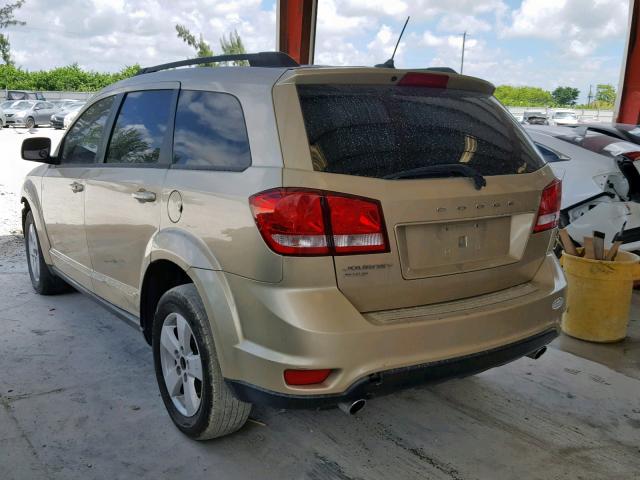 3D4PH1FGXBT565415 - 2011 DODGE JOURNEY MA GOLD photo 3