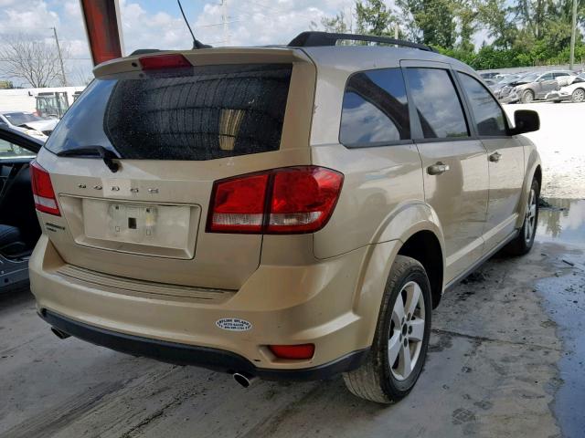 3D4PH1FGXBT565415 - 2011 DODGE JOURNEY MA GOLD photo 4