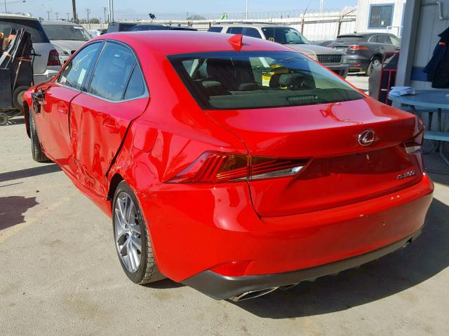 JTHBA1D23J5074507 - 2018 LEXUS IS 300 RED photo 3