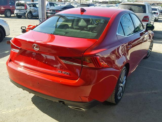 JTHBA1D23J5074507 - 2018 LEXUS IS 300 RED photo 4