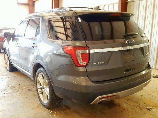 1FM5K7F84GGC54488 - 2016 FORD EXPLORER L CHARCOAL photo 3