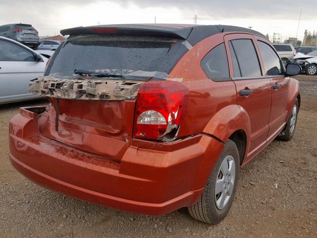 1B3HB28B58D586537 - 2008 DODGE CALIBER ORANGE photo 4