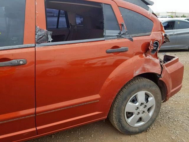 1B3HB28B58D586537 - 2008 DODGE CALIBER ORANGE photo 9