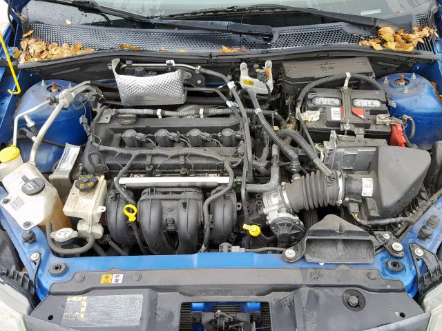 1FAHP3DN2AW147530 - 2010 FORD FOCUS SES BLUE photo 7