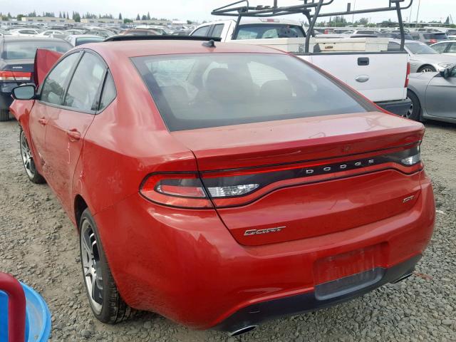 1C3CDFBAXDD335697 - 2013 DODGE DART SXT RED photo 3