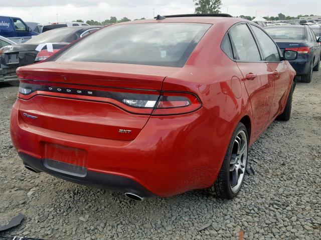 1C3CDFBAXDD335697 - 2013 DODGE DART SXT RED photo 4