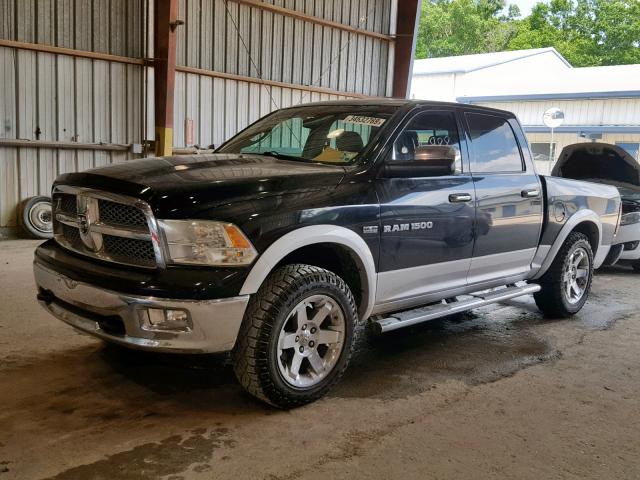 1C6RD7NT1CS344122 - 2012 DODGE RAM 1500 L BLACK photo 2