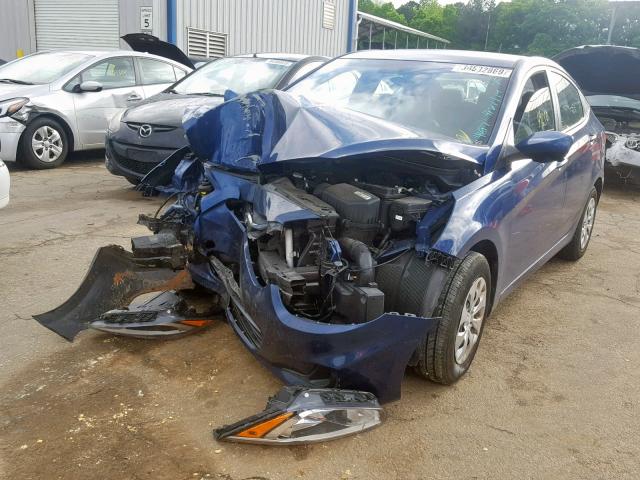 KMHCT4AE2GU044697 - 2016 HYUNDAI ACCENT SE BLUE photo 2