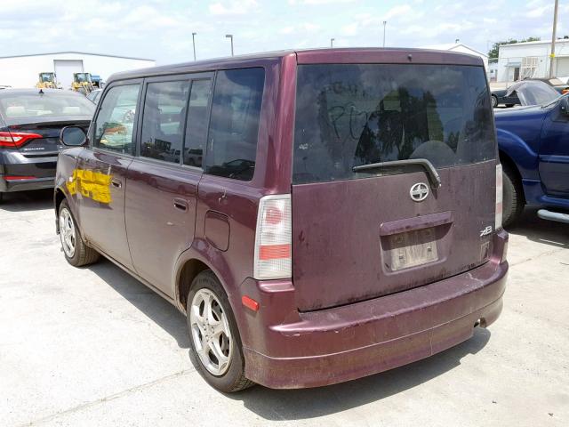 JTLKT334450213688 - 2005 TOYOTA SCION XB PURPLE photo 3