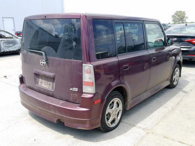 JTLKT334450213688 - 2005 TOYOTA SCION XB PURPLE photo 4