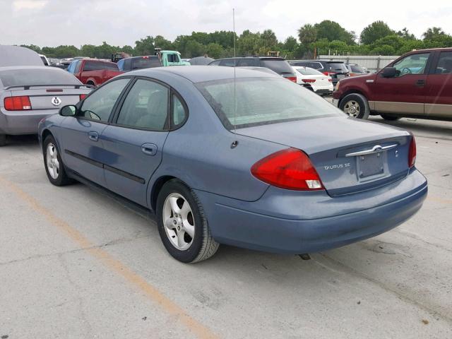 1FAFP55U6YA185973 - 2000 FORD TAURUS SES BLUE photo 3