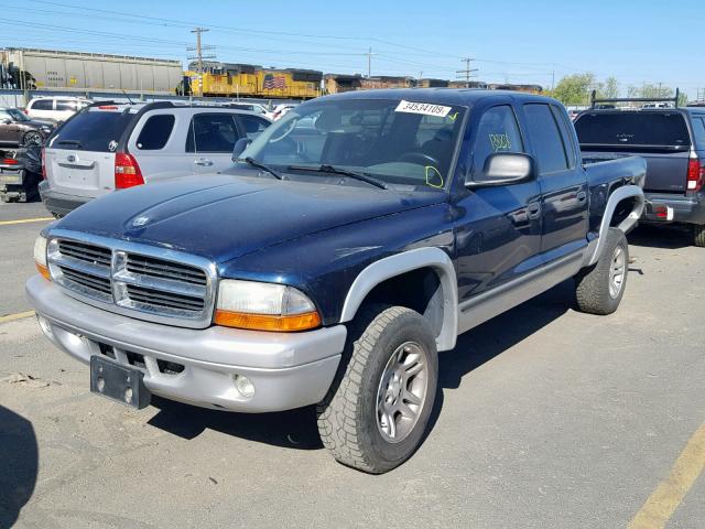 1D7HG48N14S549888 - 2004 DODGE DAKOTA QUA BLUE photo 2