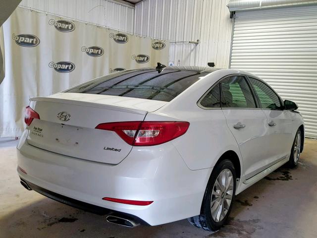 5NPE34AF2FH071302 - 2015 HYUNDAI SONATA SPO WHITE photo 4