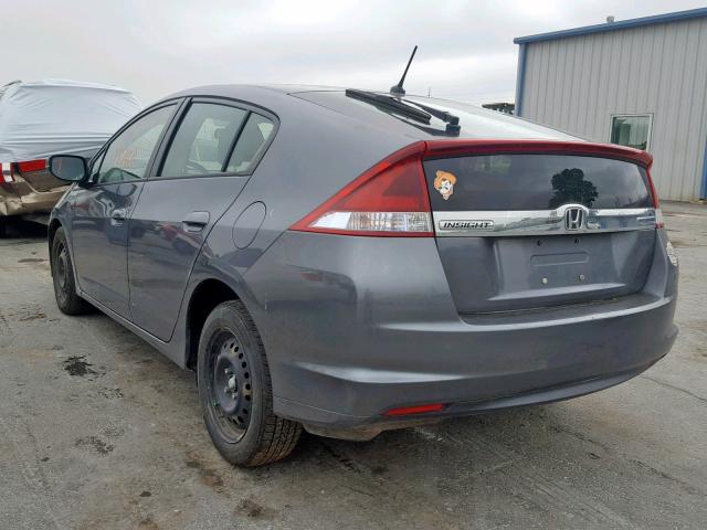 JHMZE2H5XCS004262 - 2012 HONDA INSIGHT LX GRAY photo 3