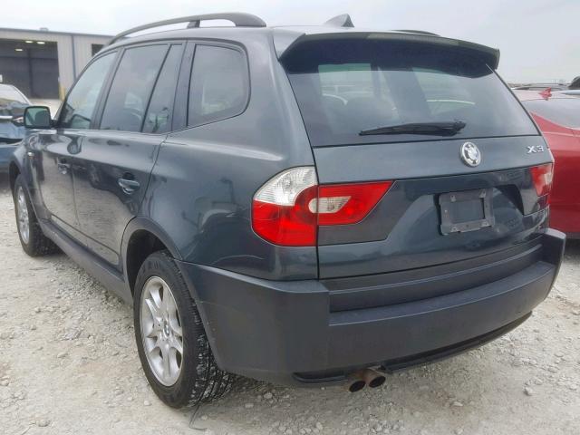 WBXPA73464WB26763 - 2004 BMW X3 2.5I GREEN photo 3