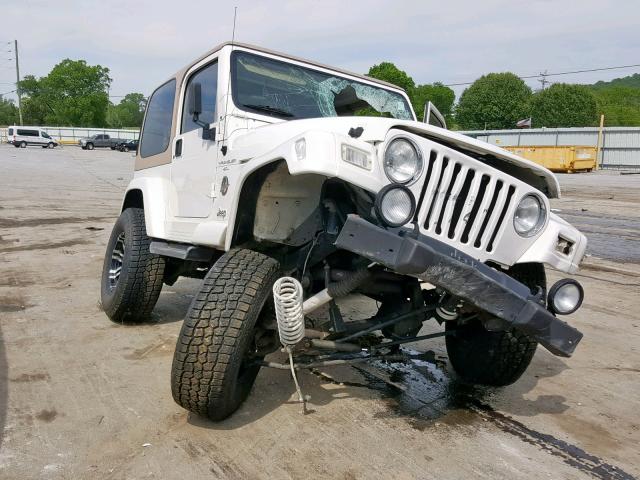 1J4FA59SX1P356726 - 2001 JEEP WRANGLER / WHITE photo 1