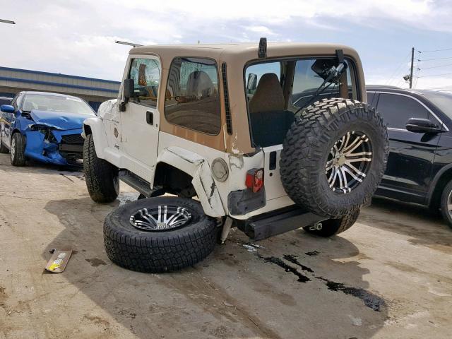 1J4FA59SX1P356726 - 2001 JEEP WRANGLER / WHITE photo 3