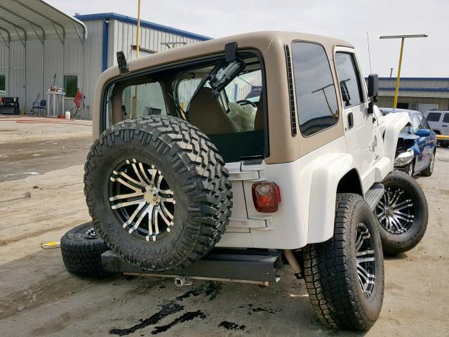 1J4FA59SX1P356726 - 2001 JEEP WRANGLER / WHITE photo 4